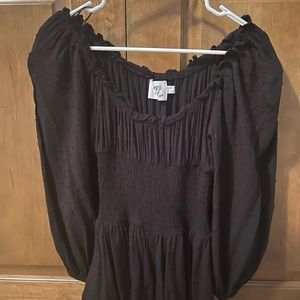 Princess Polly black long sleeve dress/romper size 2